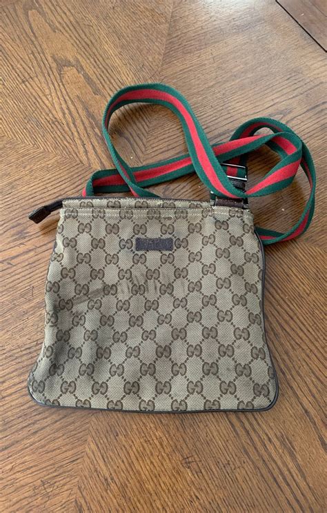 gucci crossbody bag red and green strap|authentic Gucci crossbody bag unisex.